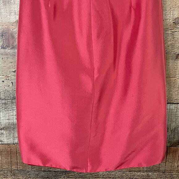 Jenny Yoo Collection Silk Mini Strapless Dress Coral Pink Size 2 - Picture 5 of 11